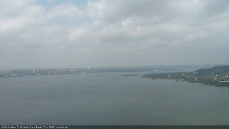 Lake Travis webcam, June 20, 2019 9:45 AM CT