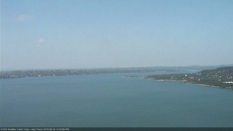 Lake Travis webcam, June 20, 2019 11:45 AM CT