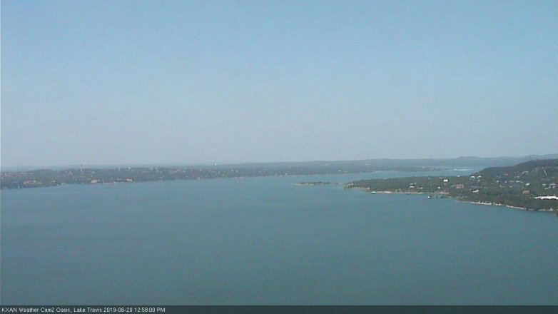 Lake Travis webcam, June 20, 2019 12:00 PM CT