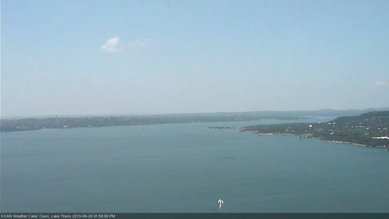 Lake Travis webcam, June 20, 2019 1:00 PM CT