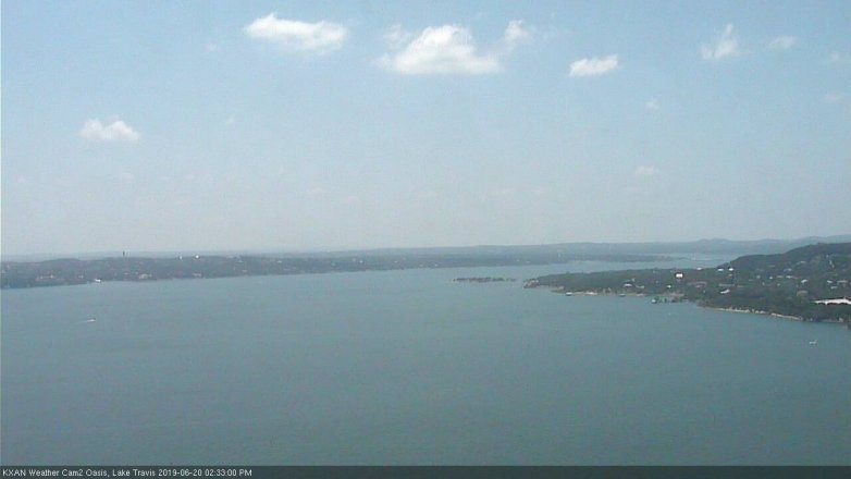 Lake Travis webcam, June 20, 2019 1:35 PM CT