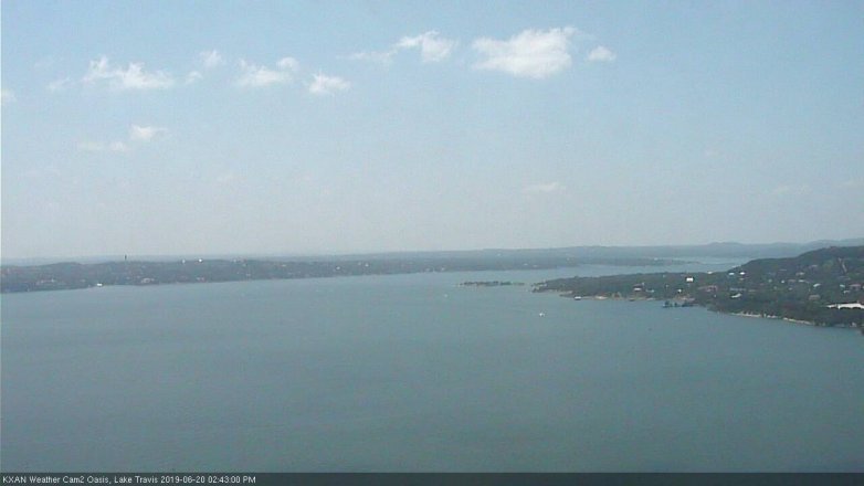 Lake Travis webcam, June 20, 2019 1:45 PM CT