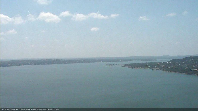 Lake Travis webcam, June 20, 2019 1:50 PM CT