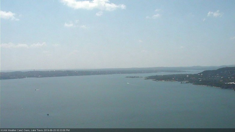 Lake Travis webcam, June 20, 2019 2:35 PM CT