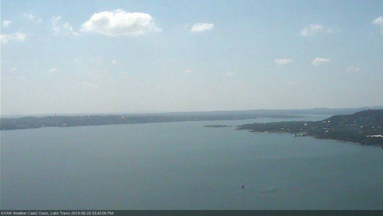 Lake Travis webcam, June 20, 2019 2:45 PM CT