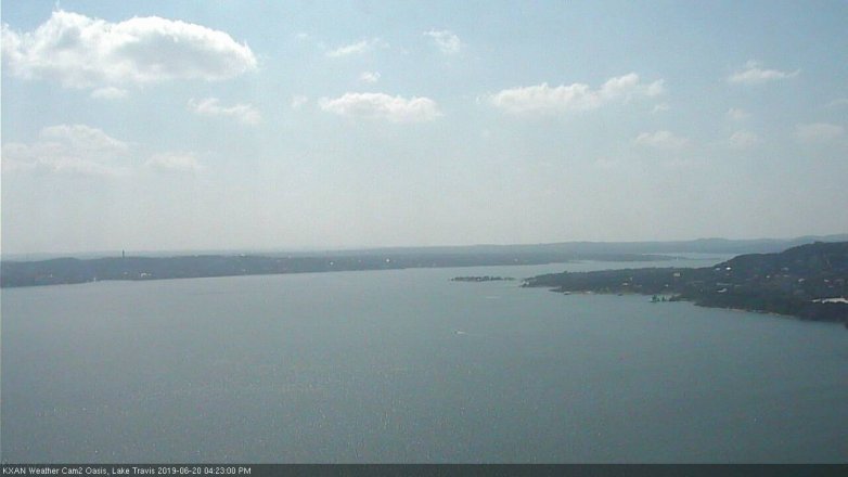 Lake Travis webcam, June 20, 2019 3:25 PM CT