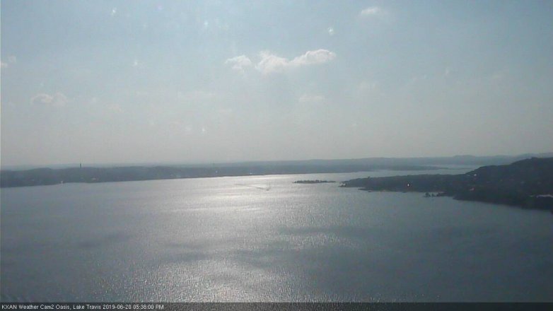 Lake Travis webcam, June 20, 2019 4:40 PM CT