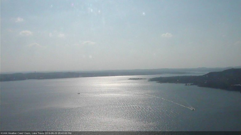 Lake Travis webcam, June 20, 2019 4:45 PM CT