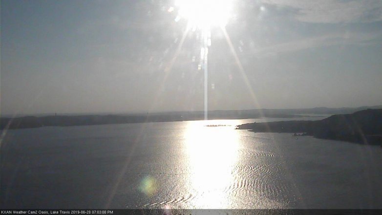 Lake Travis webcam, June 20, 2019 6:05 PM CT