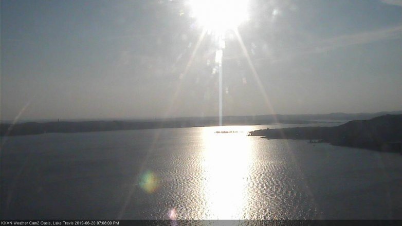 Lake Travis webcam, June 20, 2019 6:10 PM CT