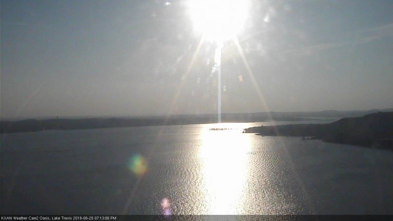 Lake Travis webcam, June 20, 2019 6:15 PM CT