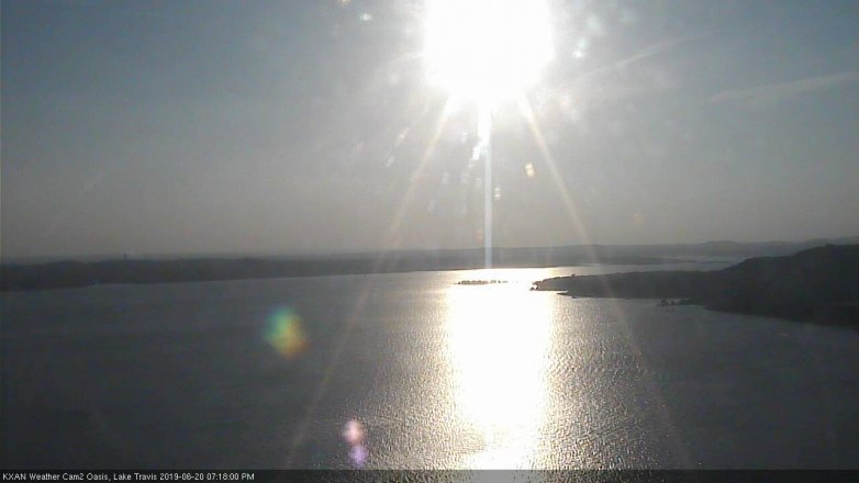 Lake Travis webcam, June 20, 2019 6:20 PM CT