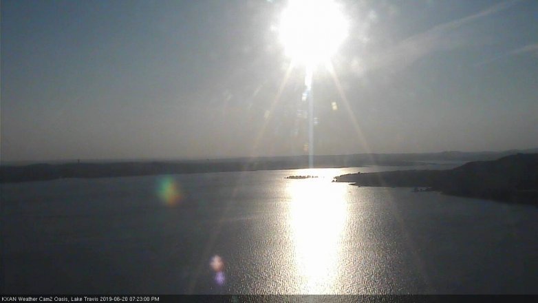Lake Travis webcam, June 20, 2019 6:25 PM CT