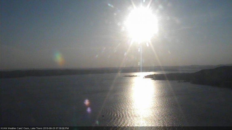 Lake Travis webcam, June 20, 2019 6:40 PM CT