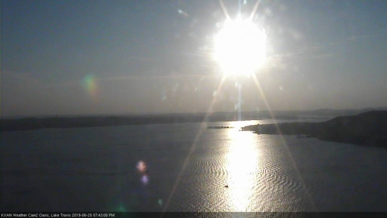 Lake Travis webcam, June 20, 2019 6:45 PM CT