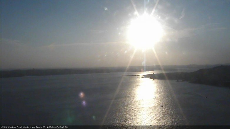 Lake Travis webcam, June 20, 2019 6:50 PM CT