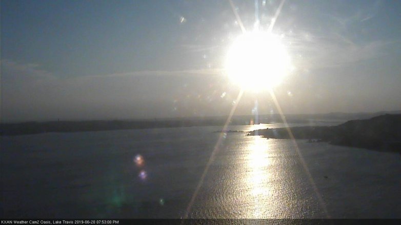 Lake Travis webcam, June 20, 2019 6:55 PM CT