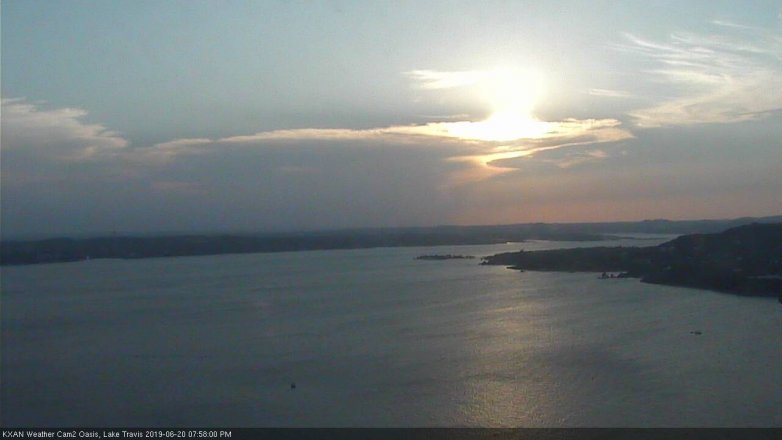 Lake Travis webcam, June 20, 2019 7:00 PM CT