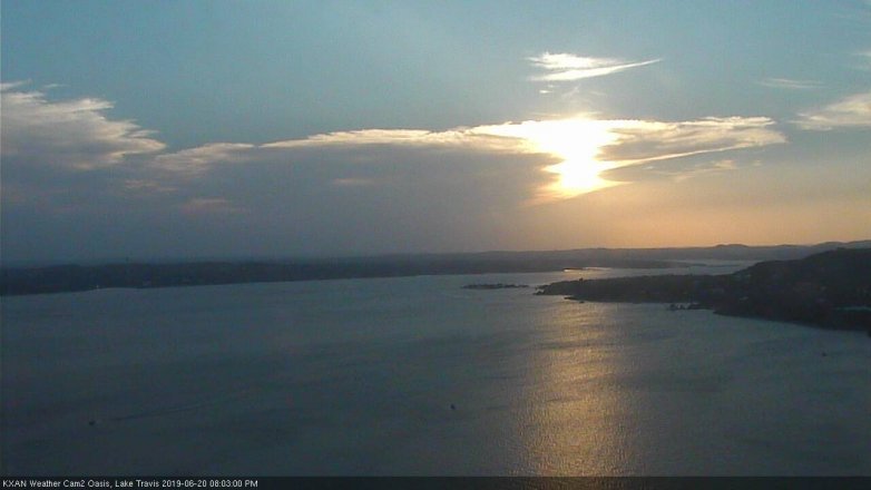 Lake Travis webcam, June 20, 2019 7:05 PM CT