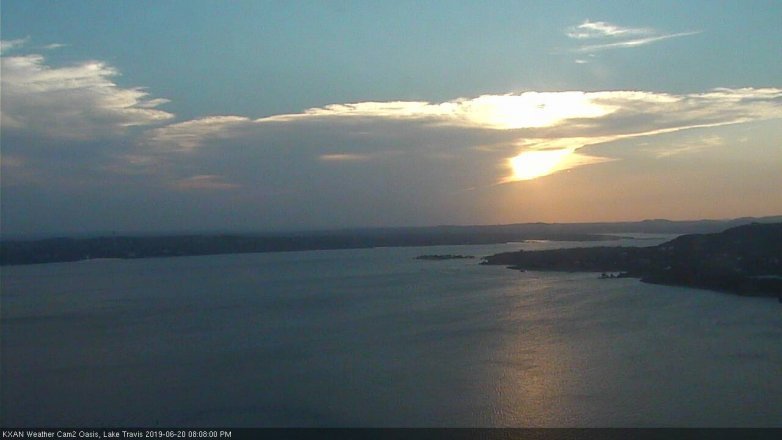 Lake Travis webcam, June 20, 2019 7:10 PM CT