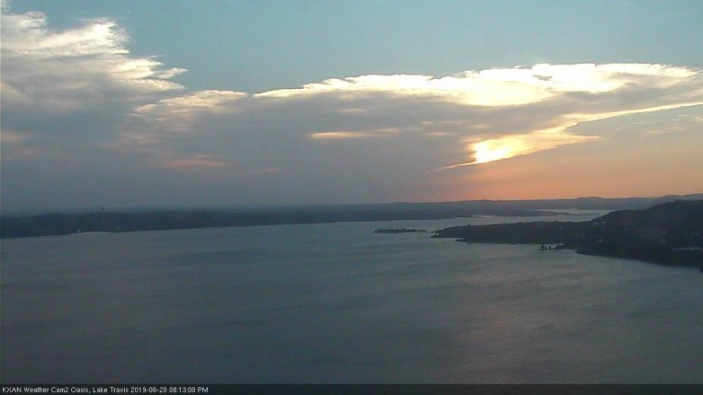 Lake Travis webcam, June 20, 2019 7:15 PM CT