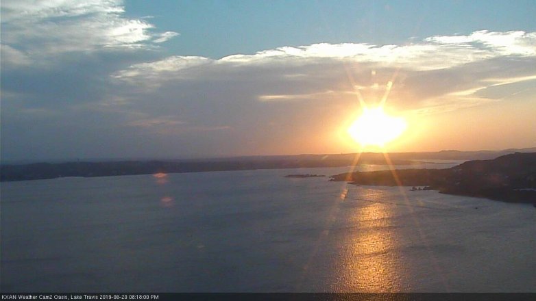 Lake Travis webcam, June 20, 2019 7:20 PM CT