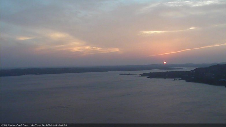 Lake Travis webcam, June 20, 2019 7:35 PM CT