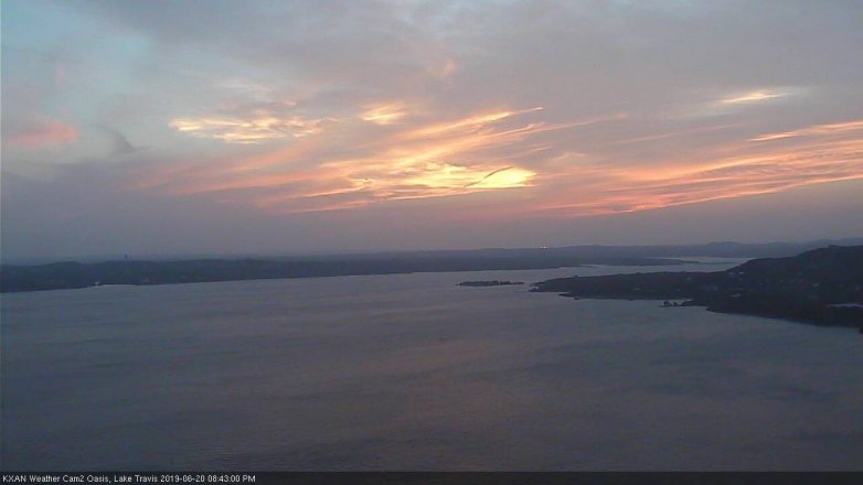Lake Travis webcam, June 20, 2019 7:45 PM CT