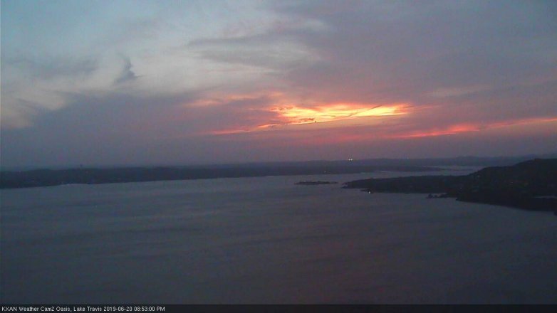 Lake Travis webcam, June 20, 2019 7:55 PM CT