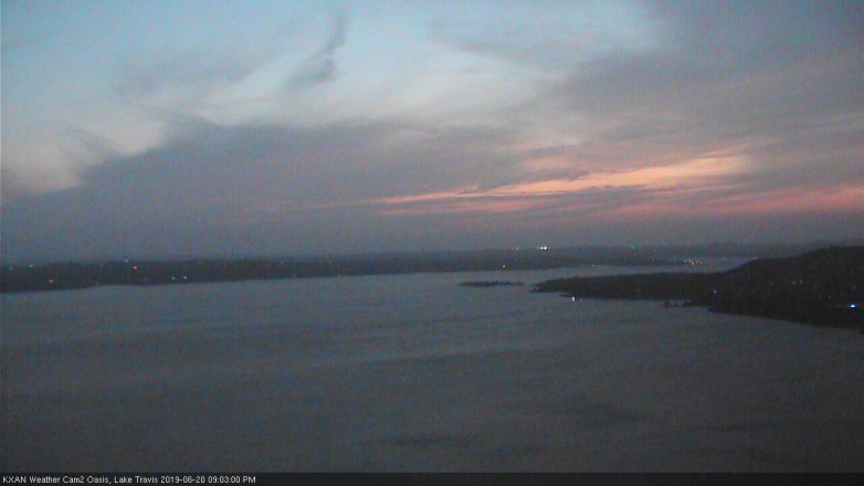Lake Travis webcam, June 20, 2019 8:05 PM CT