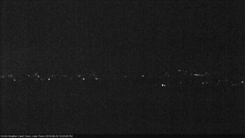 Lake Travis webcam, June 20, 2019 9:30 PM CT