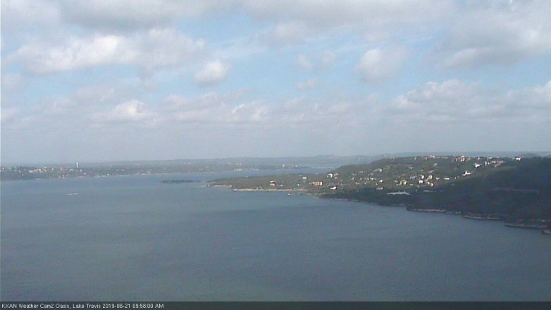 Lake Travis webcam, June 21, 2019 9:00 AM CT