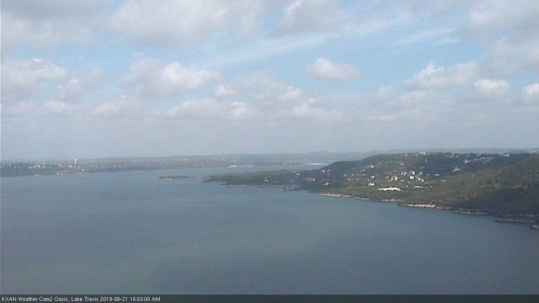 Lake Travis webcam, June 21, 2019 9:05 AM CT
