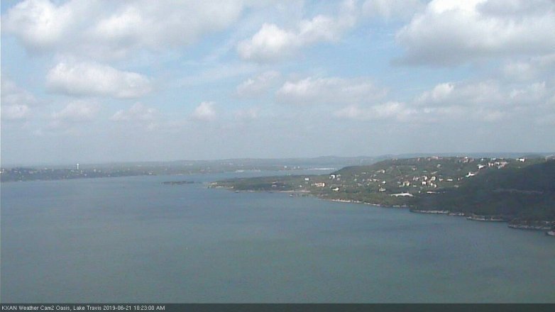 Lake Travis webcam, June 21, 2019 9:25 AM CT