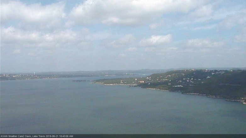 Lake Travis webcam, June 21, 2019 9:45 AM CT