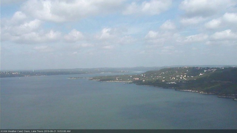 Lake Travis webcam, June 21, 2019 9:55 AM CT