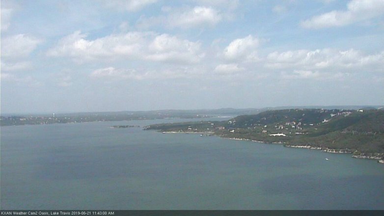 Lake Travis webcam, June 21, 2019 10:45 AM CT
