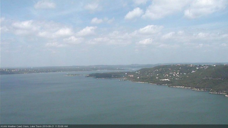 Lake Travis webcam, June 21, 2019 10:55 AM CT