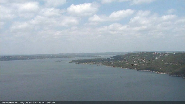 Lake Travis webcam, June 21, 2019 11:45 AM CT