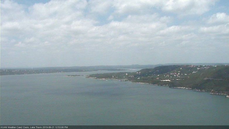 Lake Travis webcam, June 21, 2019 11:55 AM CT