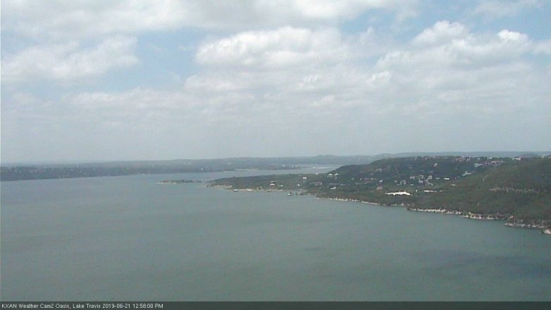 Lake Travis webcam, June 21, 2019 12:00 PM CT