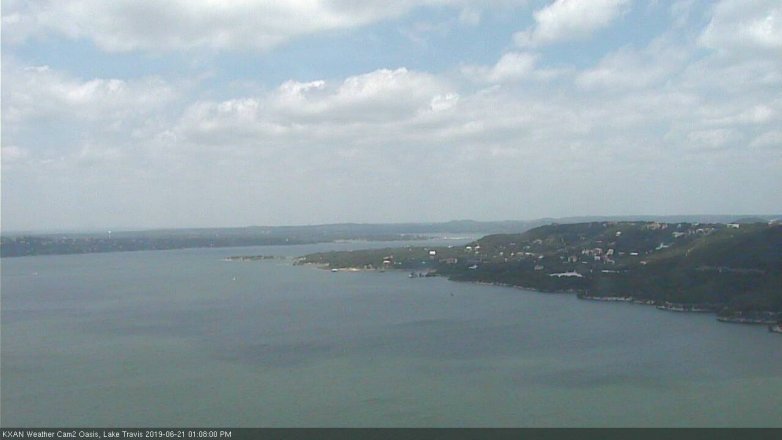 Lake Travis webcam, June 21, 2019 12:10 PM CT