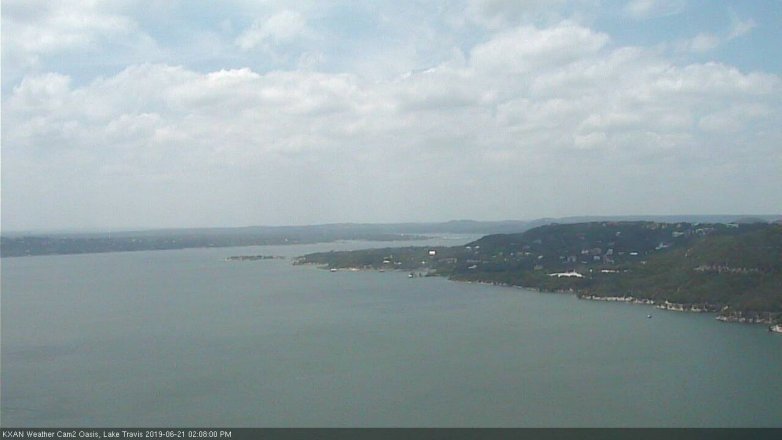 Lake Travis webcam, June 21, 2019 1:10 PM CT