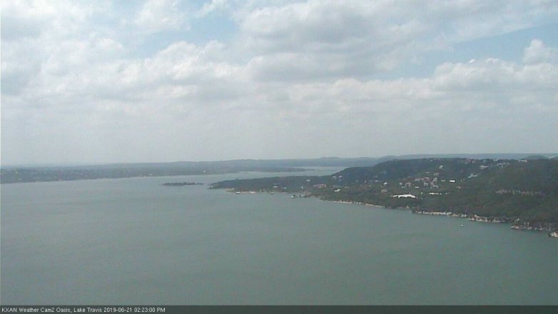 Lake Travis webcam, June 21, 2019 1:25 PM CT