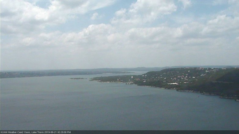 Lake Travis webcam, June 21, 2019 1:30 PM CT