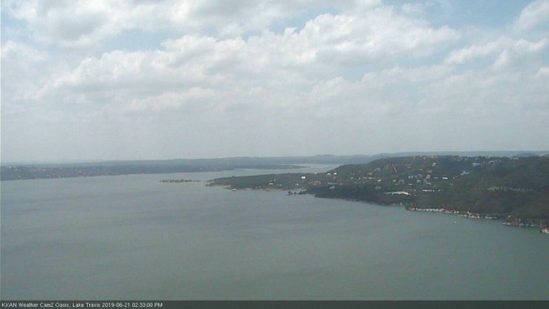 Lake Travis webcam, June 21, 2019 1:35 PM CT
