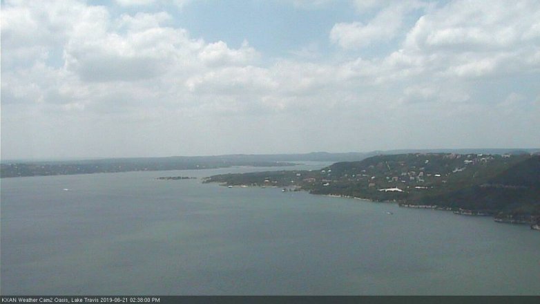 Lake Travis webcam, June 21, 2019 1:40 PM CT