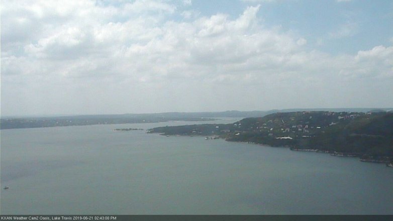 Lake Travis webcam, June 21, 2019 1:45 PM CT