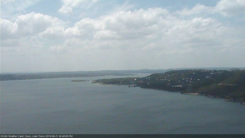 Lake Travis webcam, June 21, 2019 1:50 PM CT