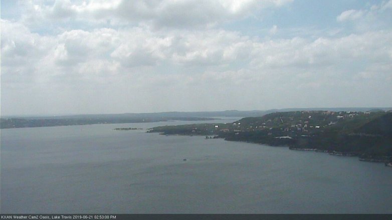 Lake Travis webcam, June 21, 2019 1:55 PM CT